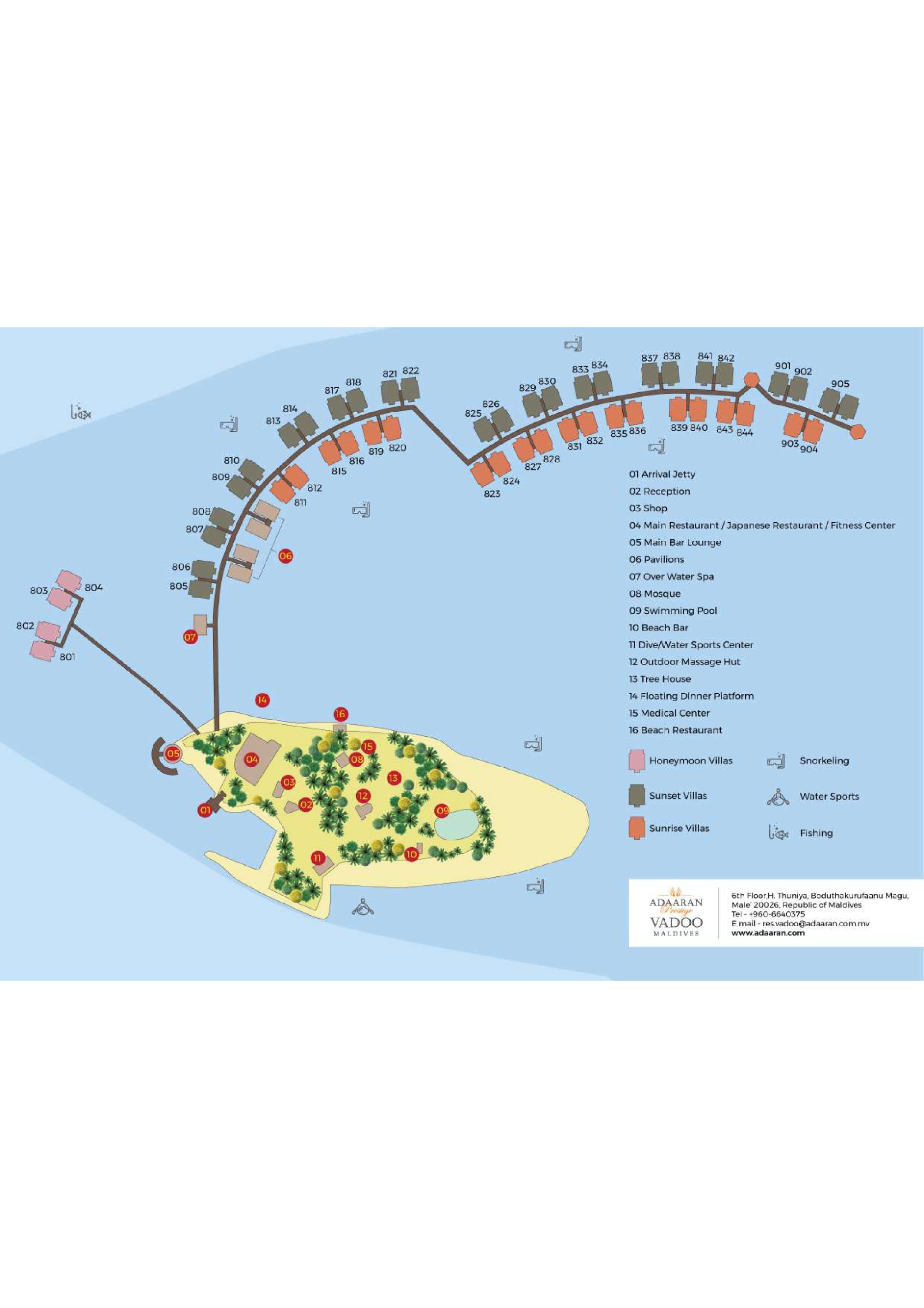 Map of Adaaran Club Rannalhi & Adaaran Prestige Vadoo