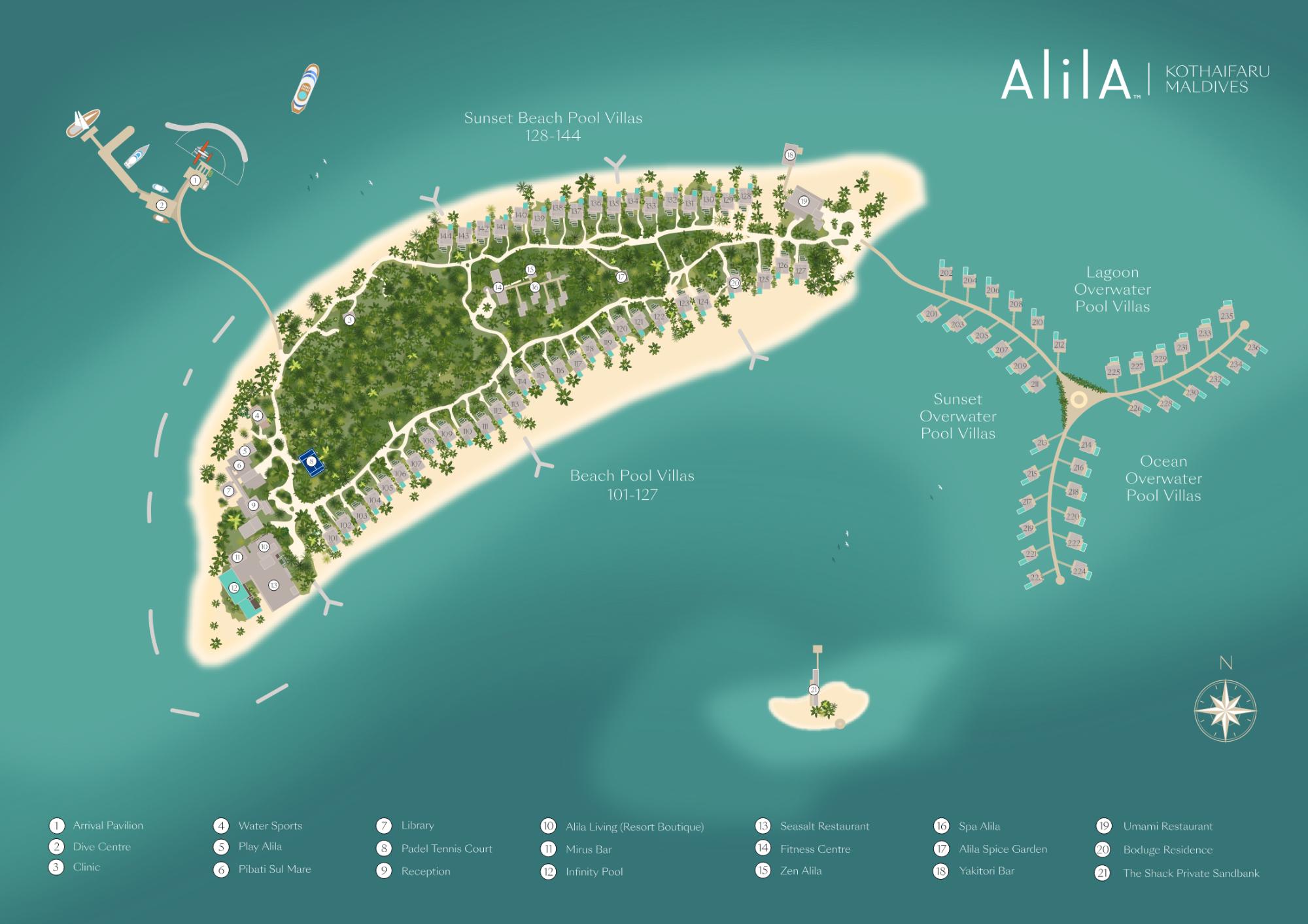 Map of Alila Kothaifaru Maldives