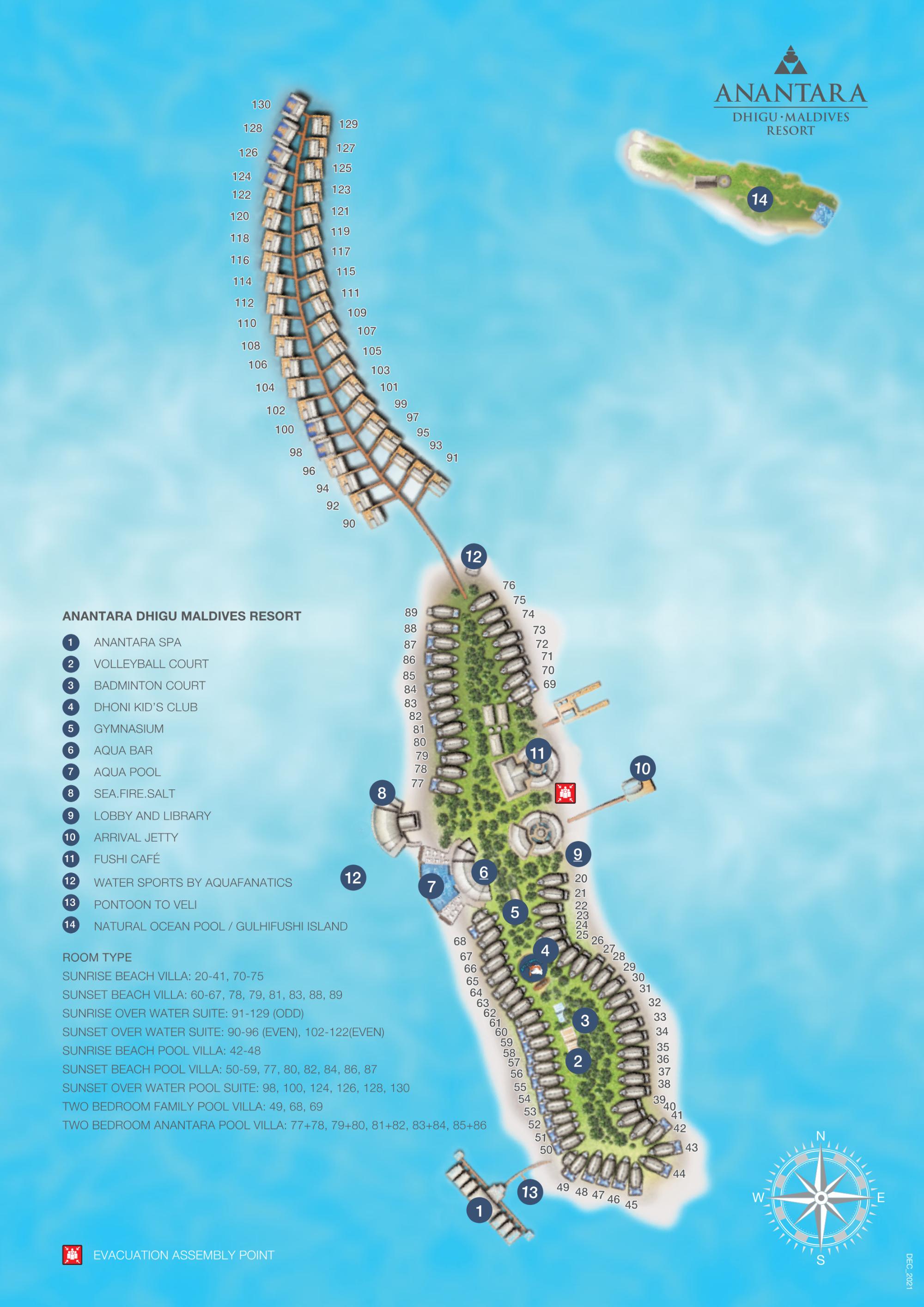 Map of Anantara Dhigu Resort & Spa