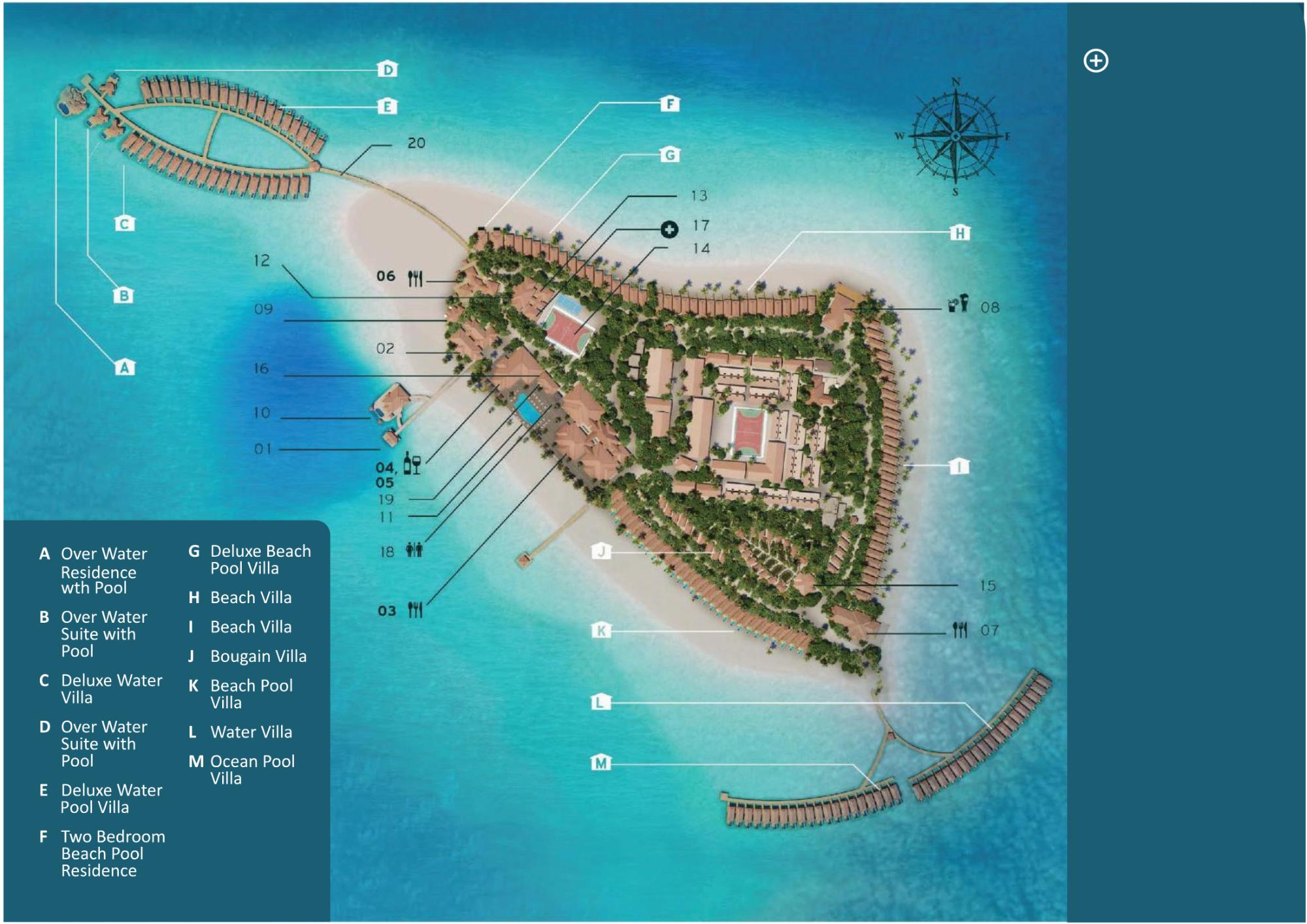 Map of Brennia Kottefaru Maldives