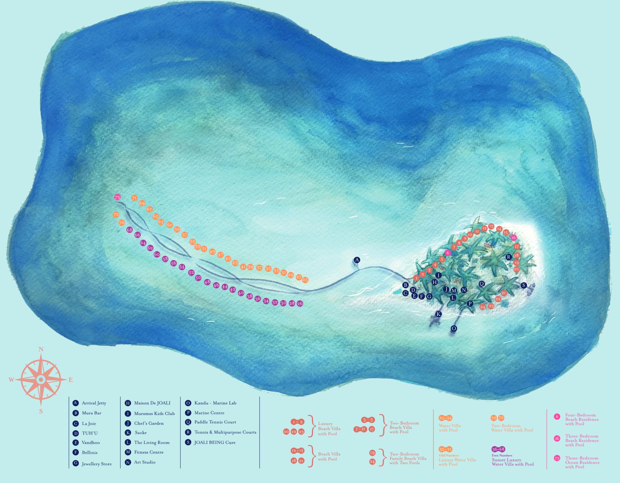 Map of Joali Maldives