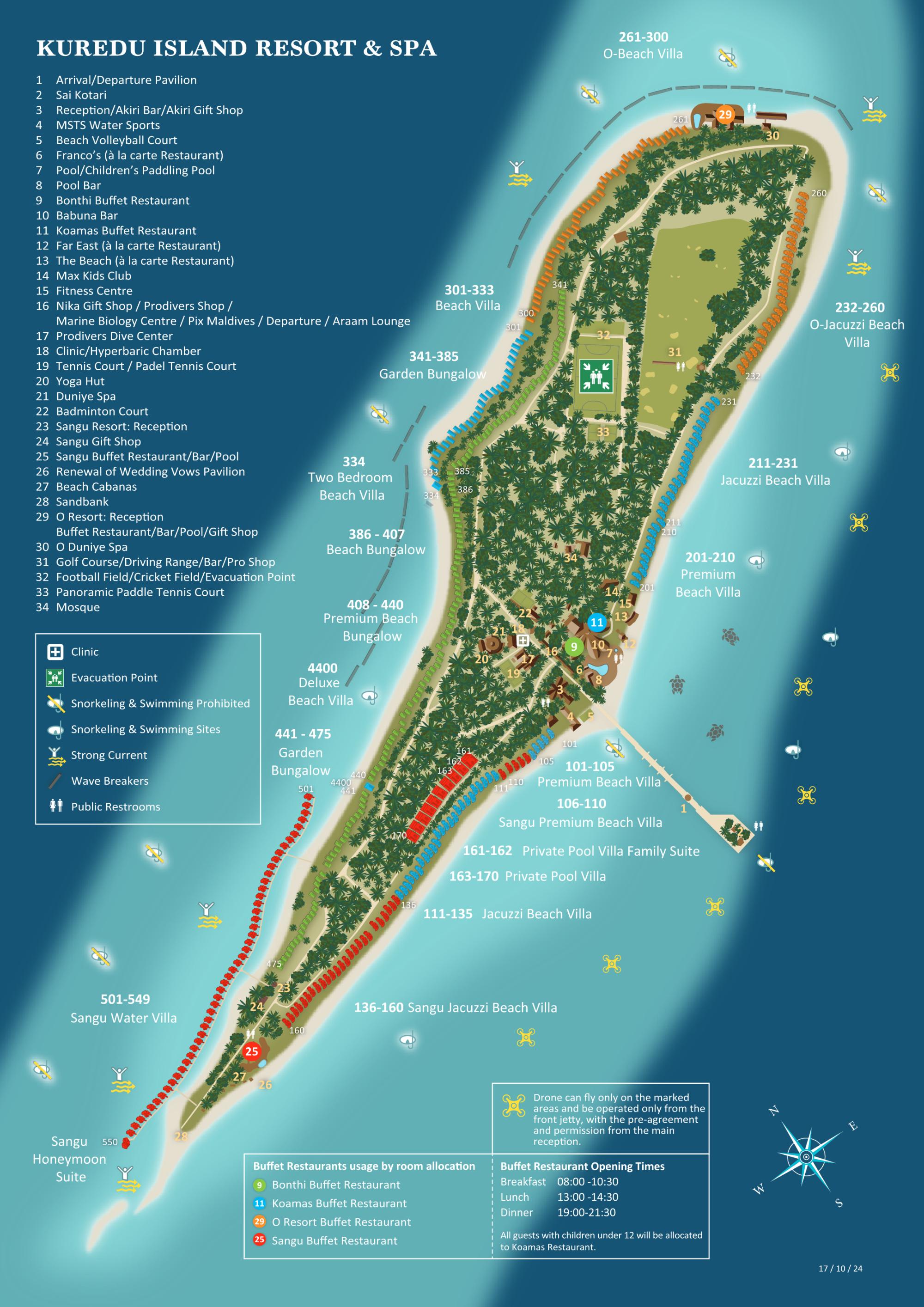 Map of Kuredu Island Resort & Spa