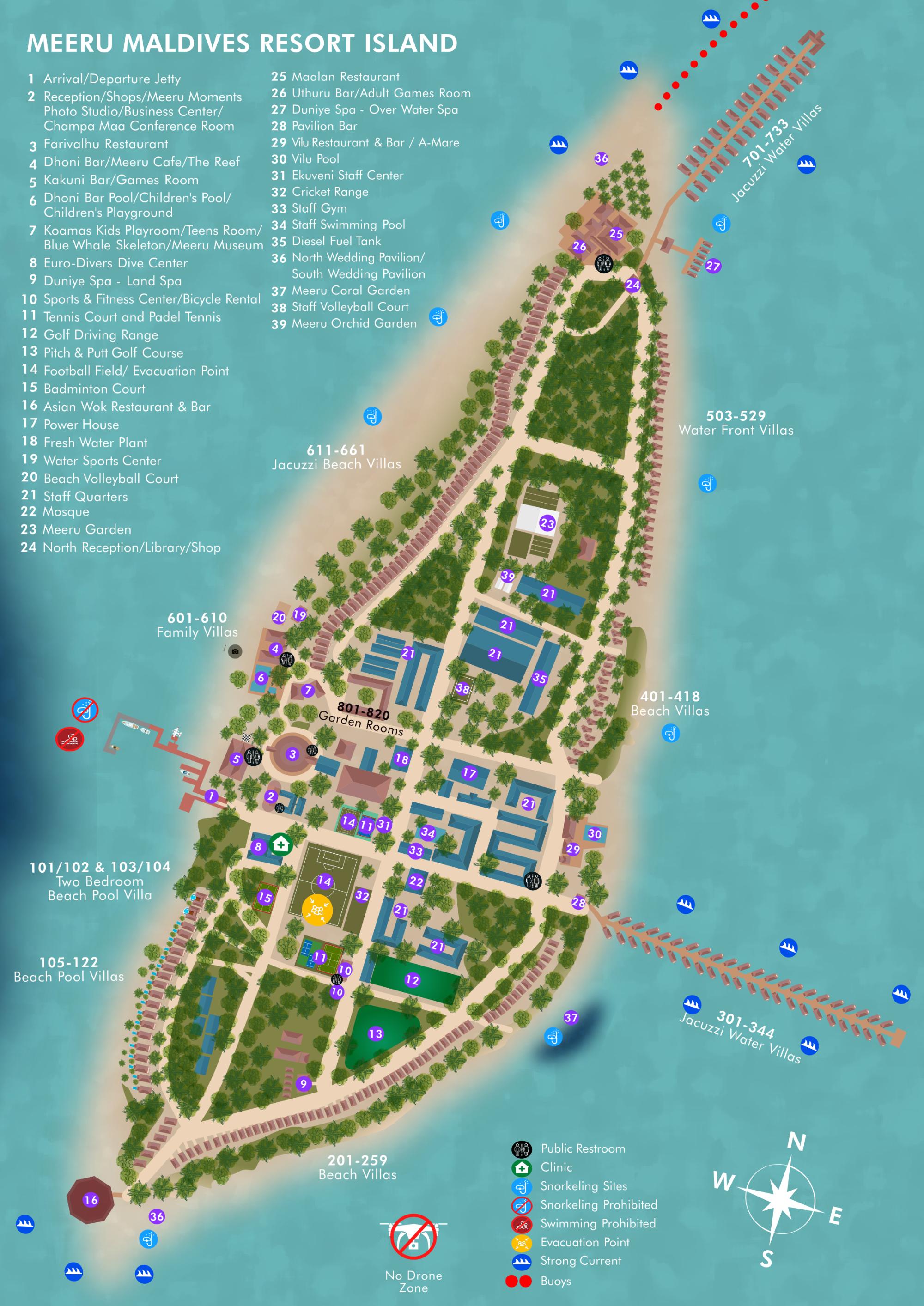 Map of Meeru Island Resort & Spa