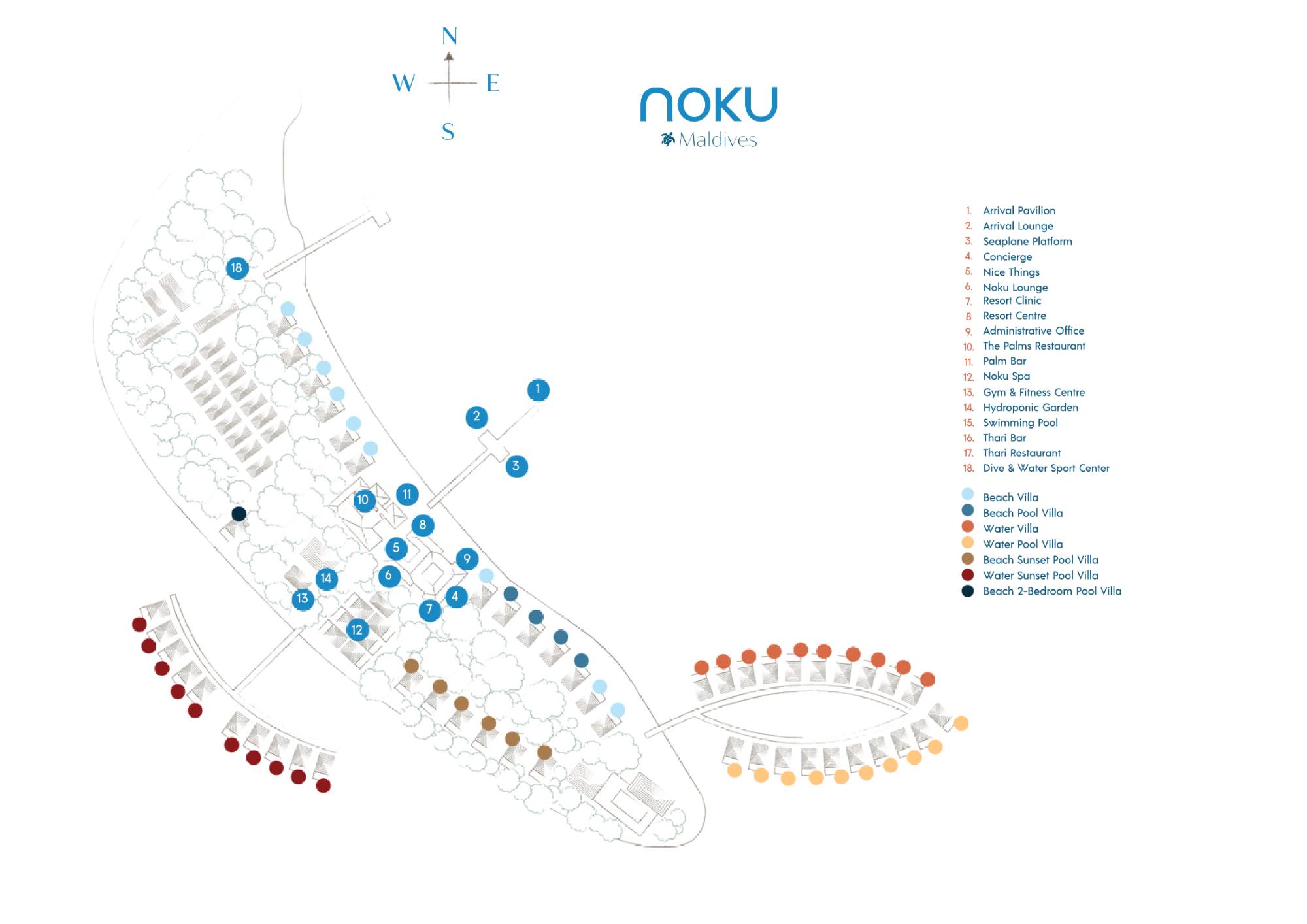 Map of Noku Maldives