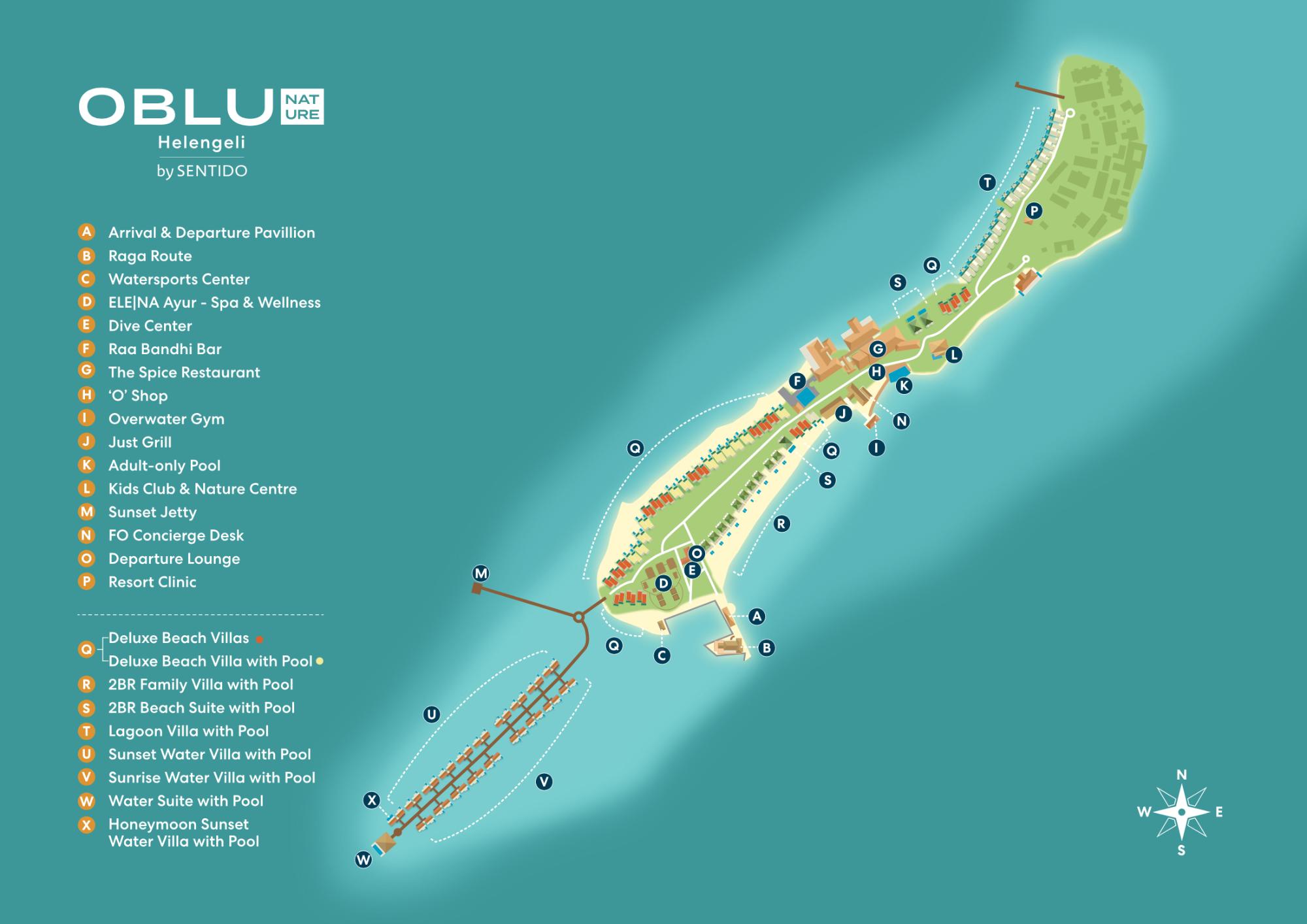 Map of Oblu Nature Helengeli