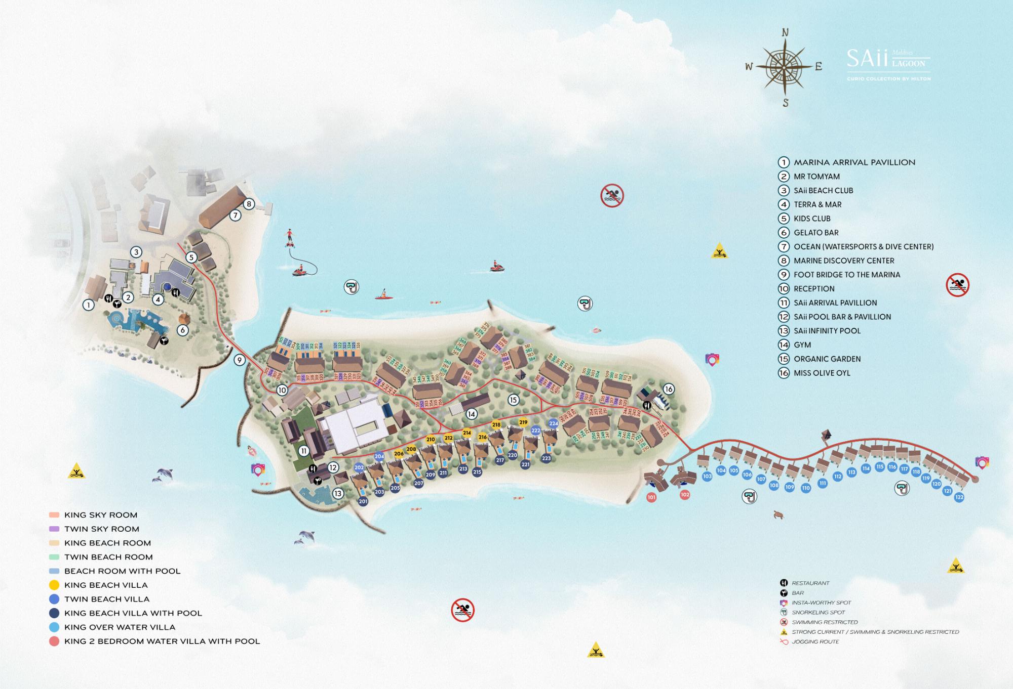 Map of Saii Lagoon Maldives