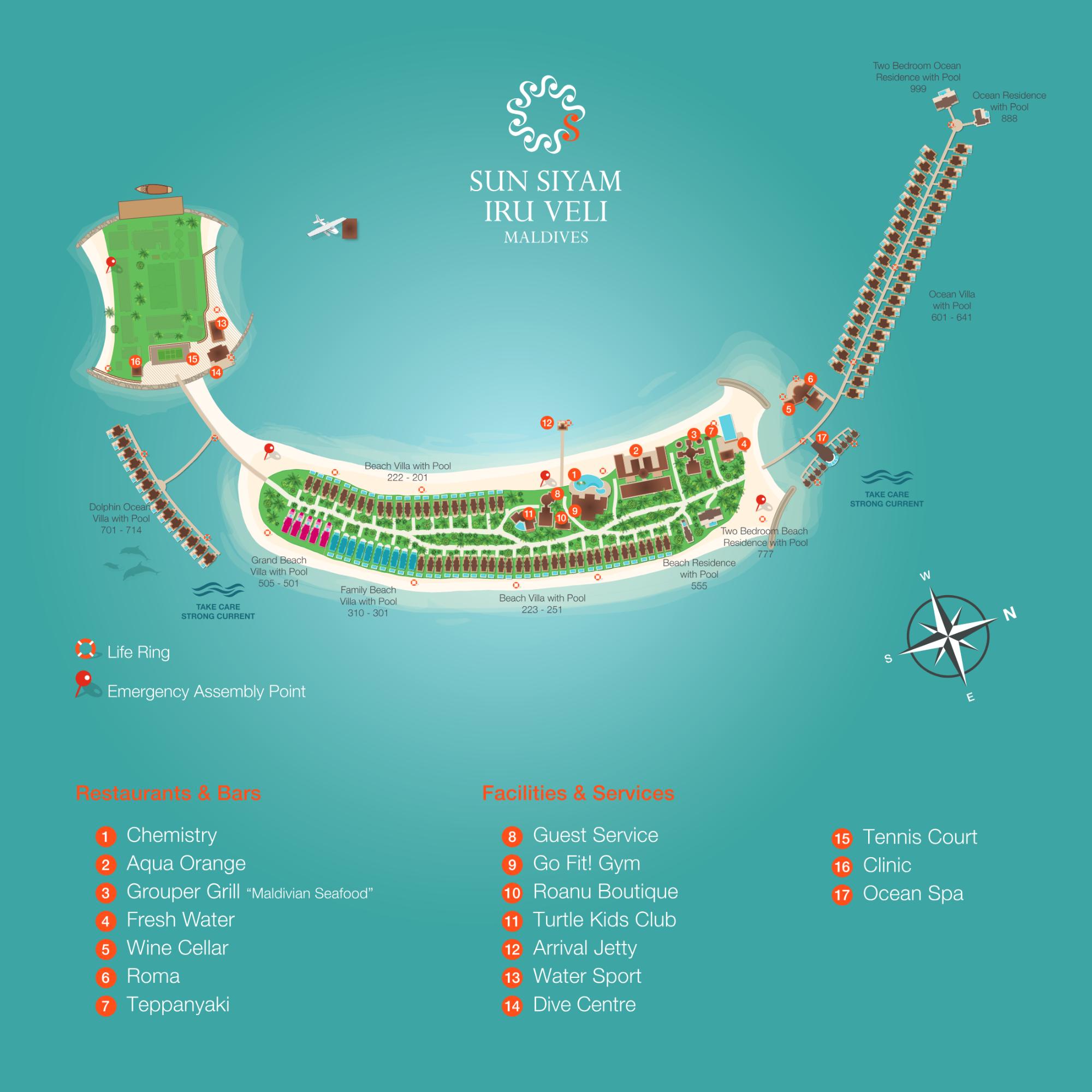 Map of Sun Siyam Iru Veli