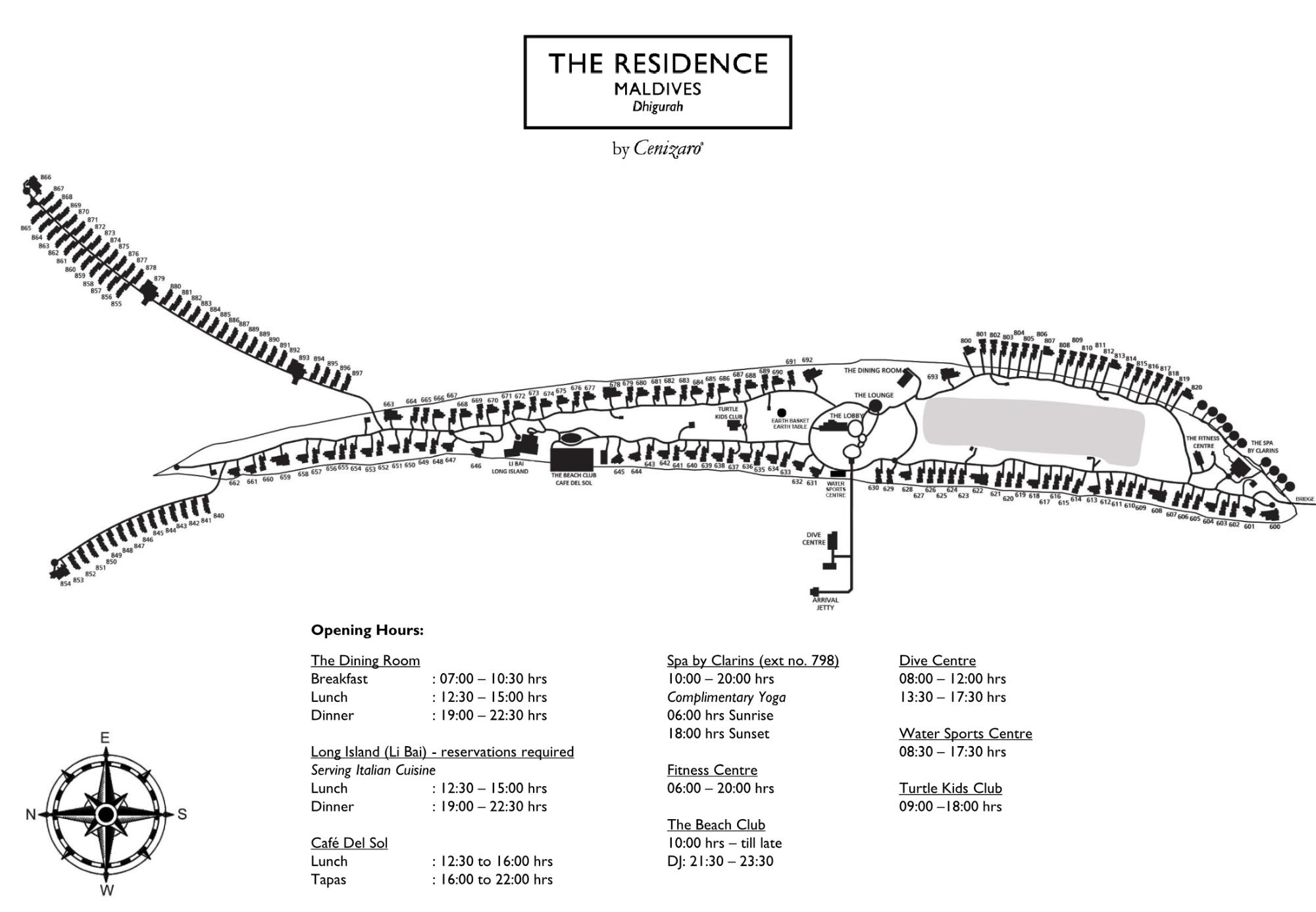 Map of The Residence Maldives at Dhigurah