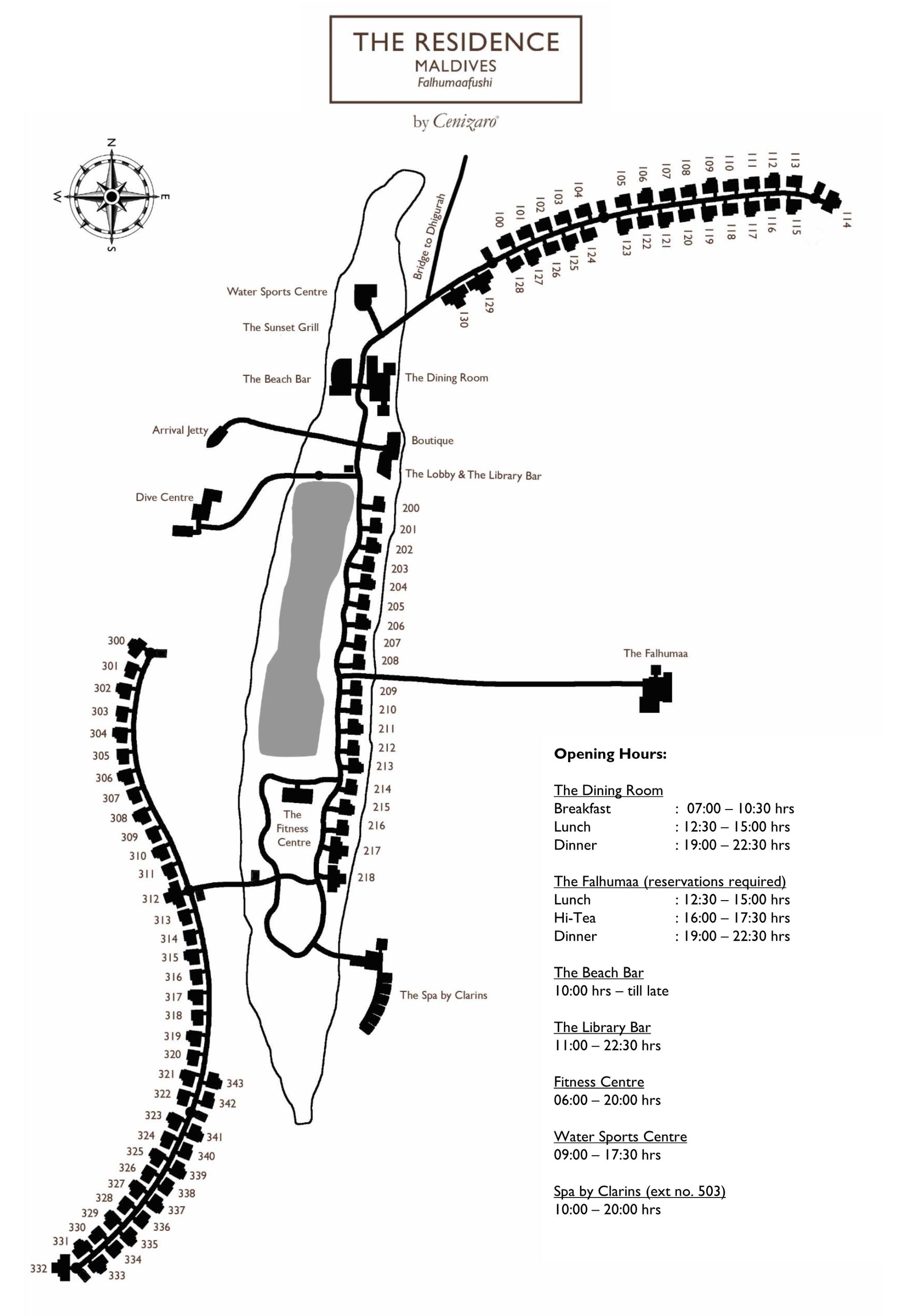 Map of The Residence Maldives Falhumaafushi